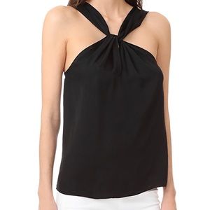 Rag & Bone High Neck Sleeveless Collins Top Black